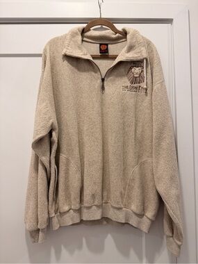 Disney Beige Lion King Quarter-Zip Fleece Pullover